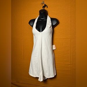 Free People “Hot Shot” Halter Open Back Romper XS